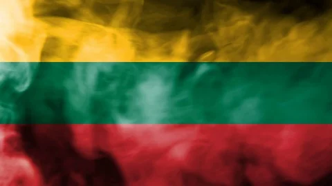 Lithuania smoke waving flag 動画素材 98346656