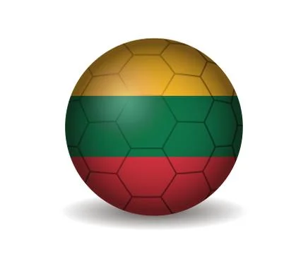 Lithuania  soccer ball 스톡 일러스트