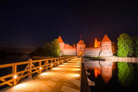 Lithuania. Trakai castle. Stock Photos