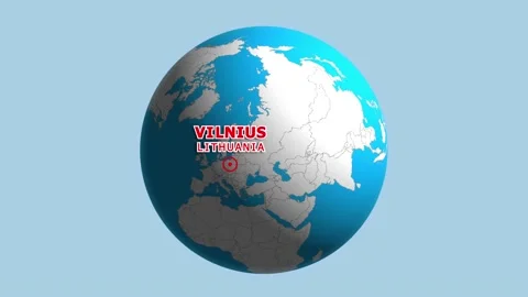 LITHUANIA VILNIUS ZOOM IN FROM SPACE Stock Footage 177515356