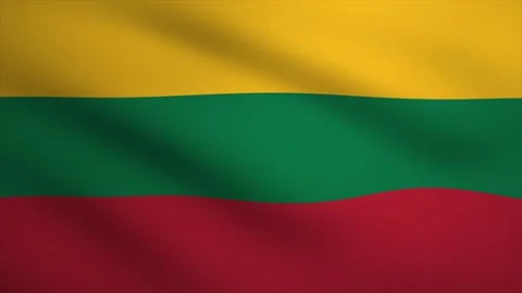 Lithuania Waving Flag Background Animation. Looping seamless 3D animation. .. Stock Footage 257166605