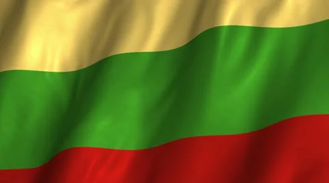 Lithuania Waving Flag Stock Footage 12300809