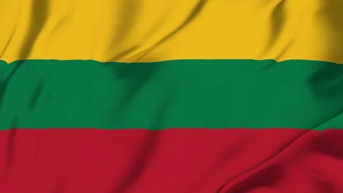 Lithuania waving flag looping seamless for identity news politics sports ca.. Stock Footage 342880054