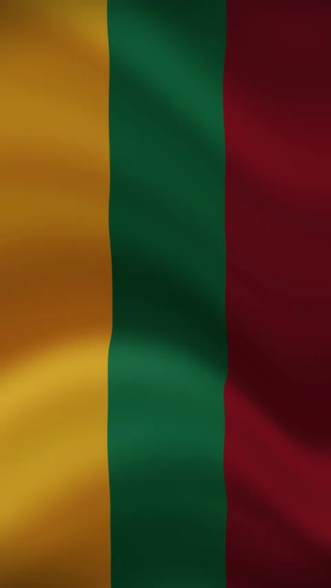 Lithuania Waving Flag in Vertical Orientation – Realistic Loop Animation Stock Footage 294947792