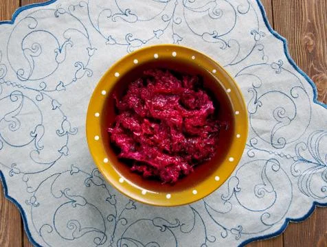 Lithuanian Beet  salad Foto stock