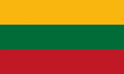 Lithuanian flag, flat layout, vector illustration Stock Illustration