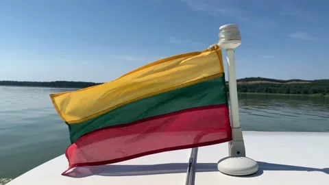 Lithuanian flag Stock Footage 137954478