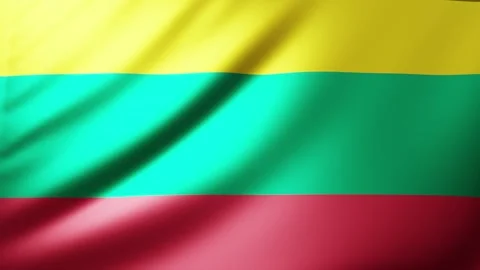 Lithuanian flag Video stock 326080395