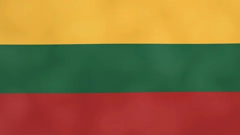Lithuanian Flag of Lithuania isolated alpha channel and luma matte Stock Footage 123382836