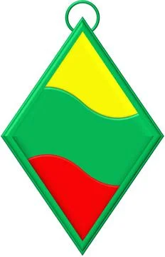 Lithuanian flag pin Stock Illustration