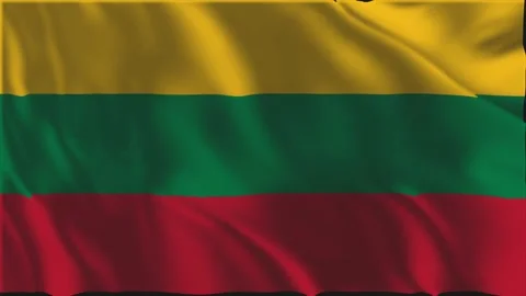 Lithuanian flag waving slowly Stock-Footage 337273159