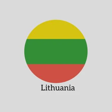 Lithuanian state flag Ilustración de archivo