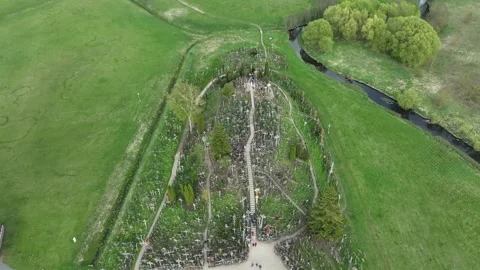 Lithuania's Hill of Crosses Stock Footage 266557080