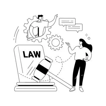 Litigation support abstract concept vector illustration. Stock Illustration