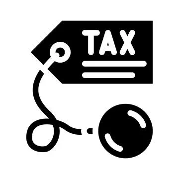 Litigation tax glyph icon vector illustration Stock Illustration