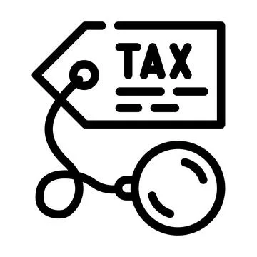 Litigation tax line icon vector illustration 스톡 일러스트
