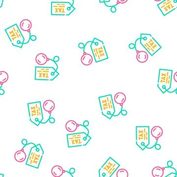 Litigation tax vector seamless pattern Stock Illustration