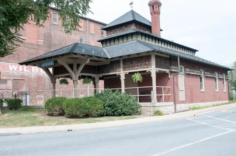 LITITZ, PA - AUGUST 30: Old Lititz Railroad Train Station on August 30, 2014 Stock Photos