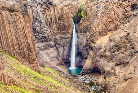 Litlanesfoss 스톡 사진