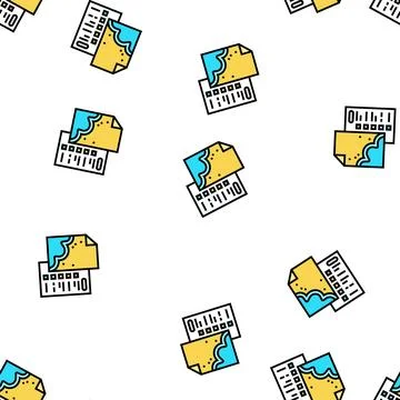 Litmus paper with image vector seamless pattern 库存插图