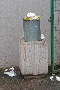 Litter bin problem Stock Photos