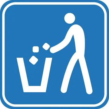 Litter Disposal Keep Clean Sign Stock Illustration
