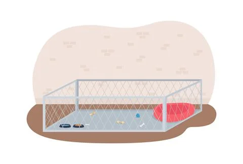 Litter for puppies 2D vector web banner, poster Stock-Illustration