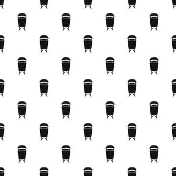 Litter waste bin pattern Stock Illustration