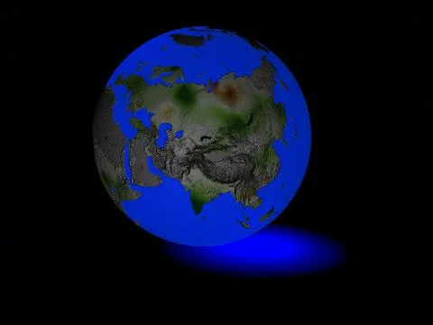 Little 3d model of earth Stock Illustration