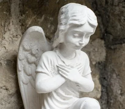 Little Angel with a diffused background Stock Photos