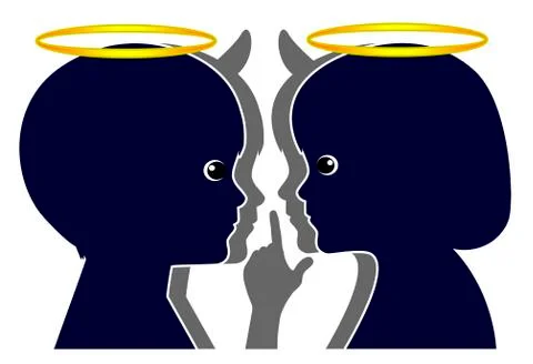 Little Angels Little Devils Illustrazione stock