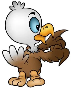 Little Bald Eagle Stock Illustration