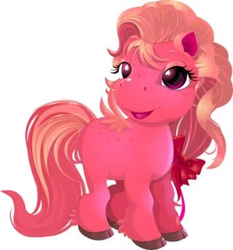 Little beautiful pony Stock Illustration