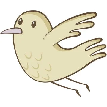 Little bird flying Stock Illustration