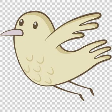 Little bird flying Stock Illustration