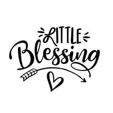 Little blessing - lettering message Stock Illustration