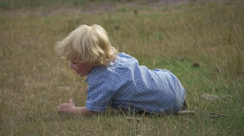 Little Blond Boy 스톡 동영상 53408038