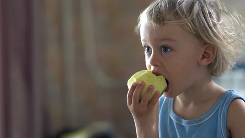 Little blond boy Stock Footage 106554813