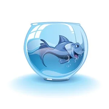 Little blue fish Stock Illustration
