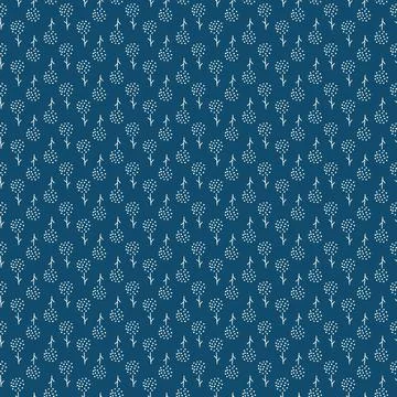 Little blue flower pattern. Ditsy small cute print. Seamless floral vector mo 스톡 일러스트