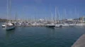 Little boats moored in Barcelona harbor 4k or 4k+ Resolution