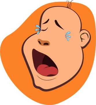 Little born children crying vector Illustrazione stock
