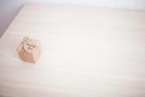 Little box of manual work is on the table Stockfoto's
