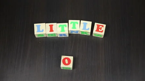 Little Boy, The animation of the cubes Stock Footage 61365129