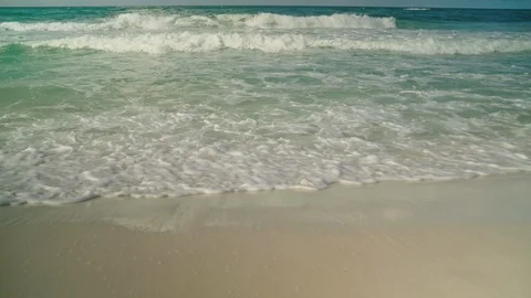 Little boy at the beach having fun. Great sky and waves. Panama City Beach USA 스톡 동영상 123981549