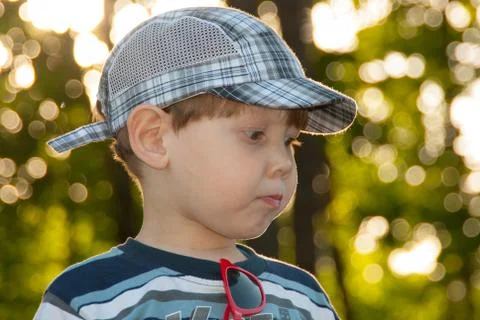Little boy in a cap Stock Photos