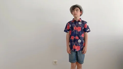 Little boy dancing at home Stock Footage 107490586