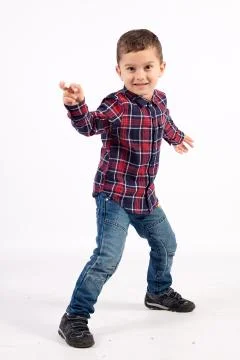 Little boy dancing Stock Photos