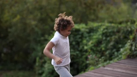 Little boy, dancing, smiling and rejoicing Stock Footage 161194695