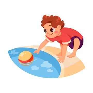 Little kids in dangerous situations playing Vector Image